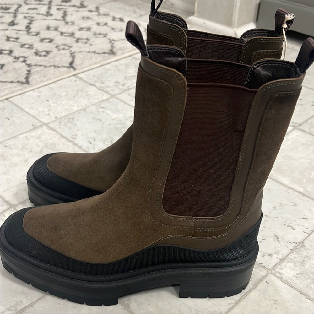 Brown Suede Chelsea Boots